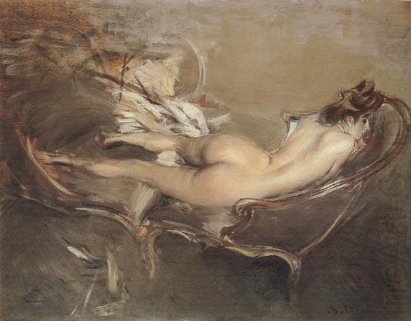 Giovanni Boldini A Reclining Nude on a Day-bed china oil painting image